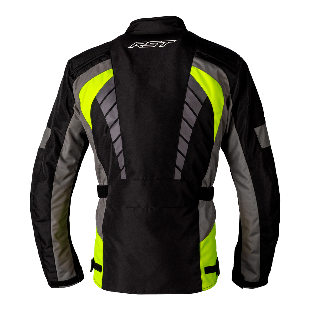 Alpha 5 CE Mens Textile Jacket - Black / Flo Yellow