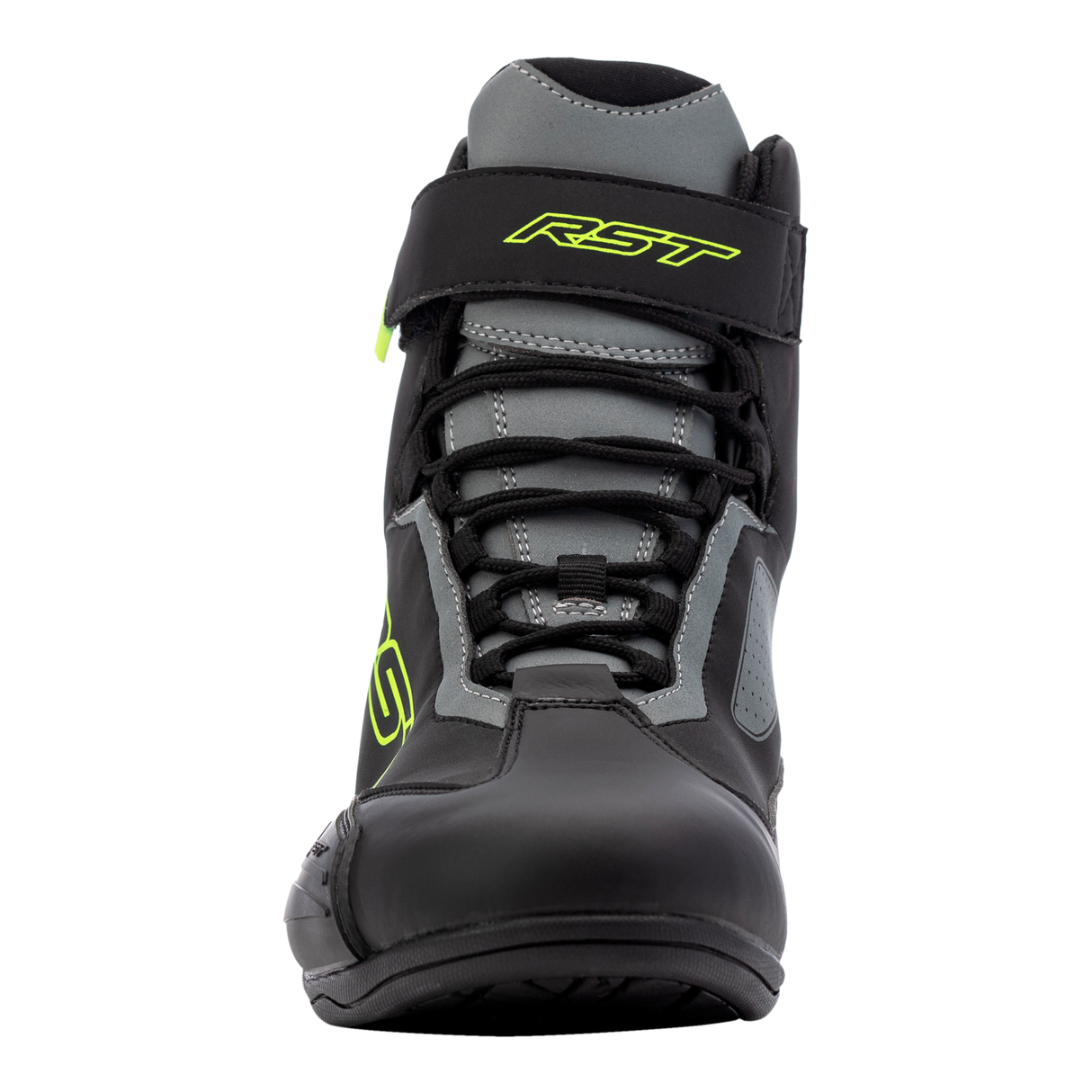 Sabre Moto Shoe Mens CE Boot - Black / Grey / Flo Yellow