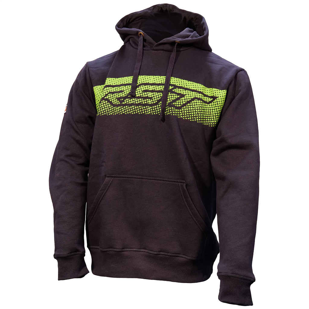Gravel Mens Hoodie - Navy / Lime Green