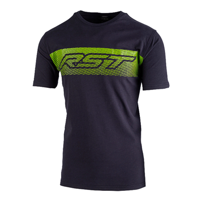 Gravel Mens T-Shirt - Navy / Lime Green