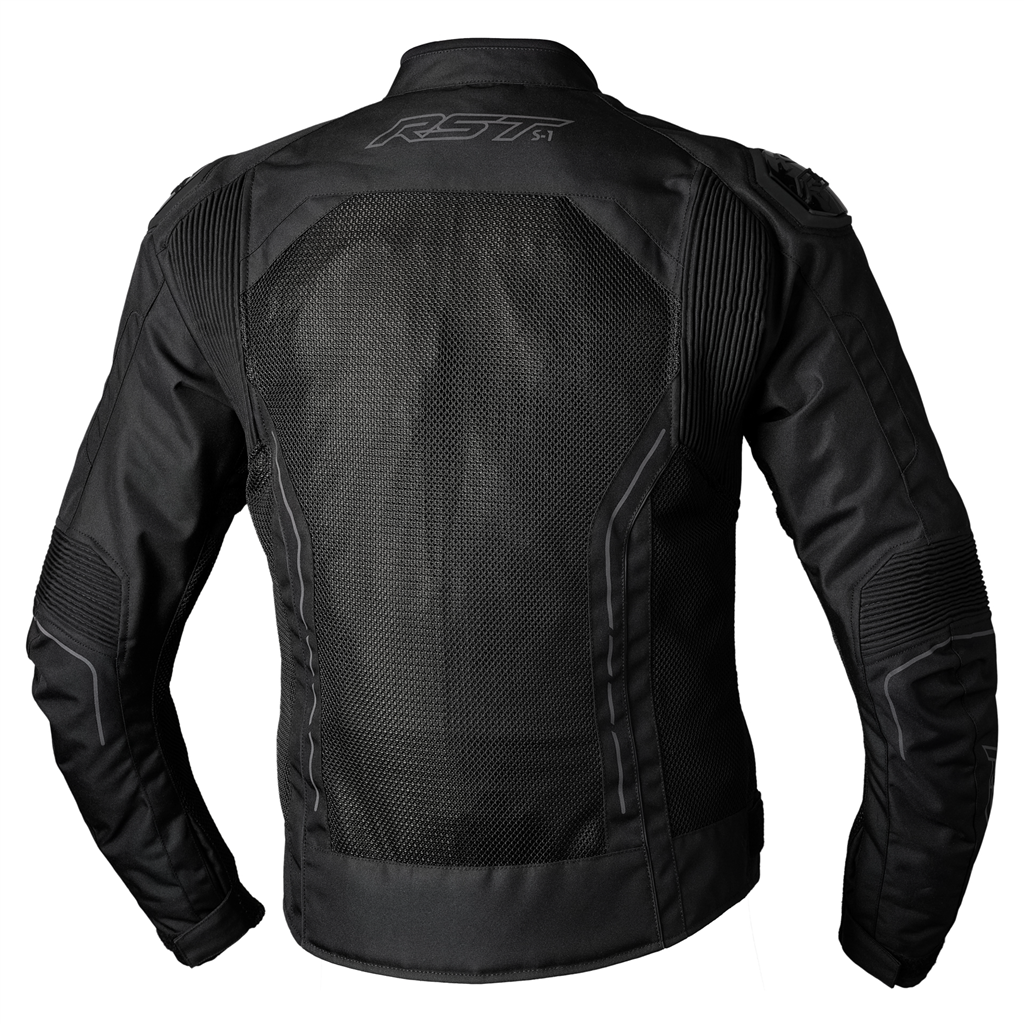 S1 Mesh CE Mens Textile Jacket - Black / Black