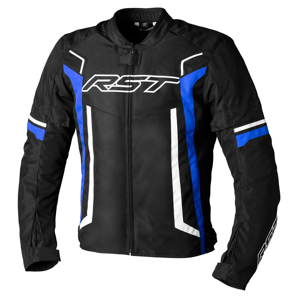 Pilot Evo CE Mens Textile Jacket - Black / Blue / White