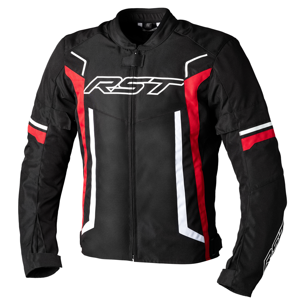 Pilot Evo CE Mens Textile Jacket - Black / Red / White