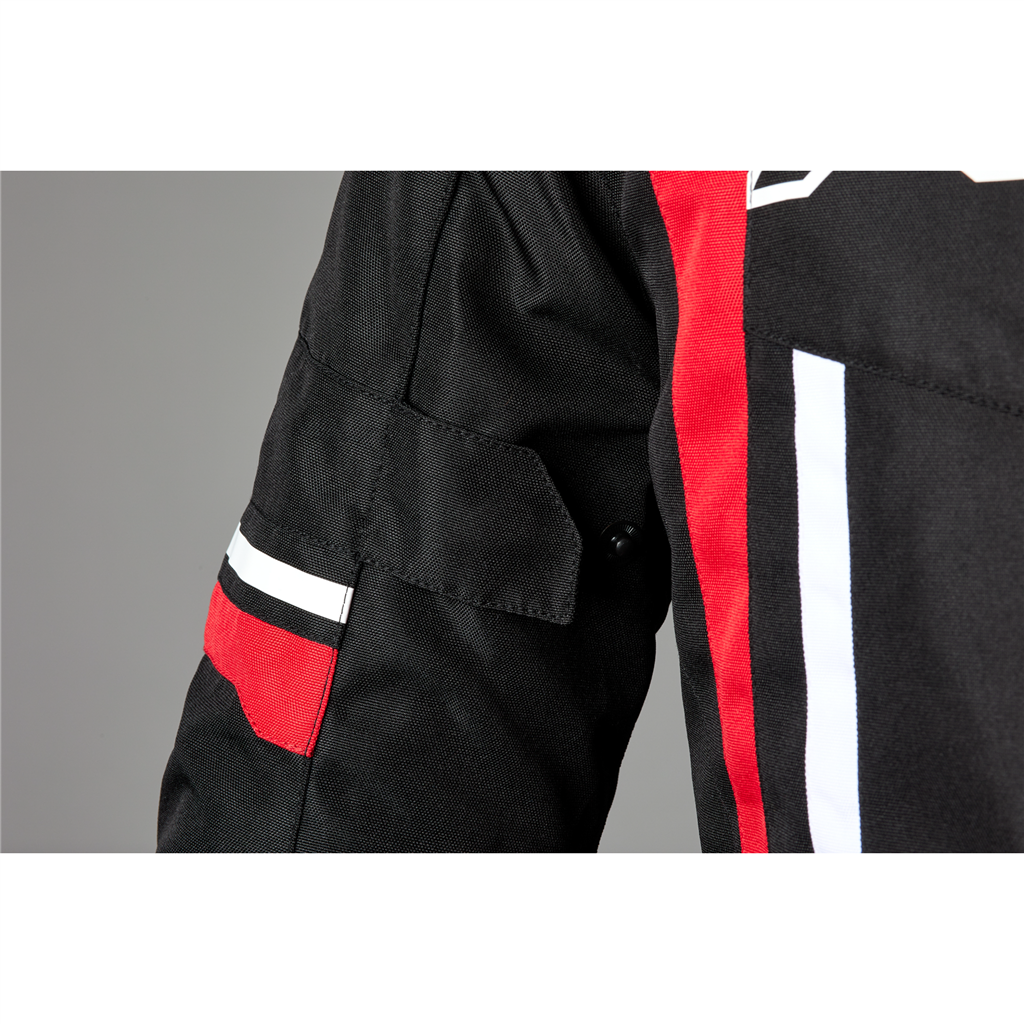 Pilot Evo CE Mens Textile Jacket - Black / Red / White