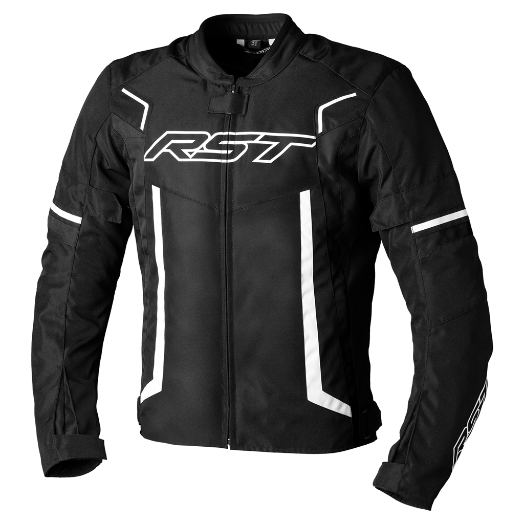 Pilot Evo CE Mens Textile Jacket - Black / Black / White