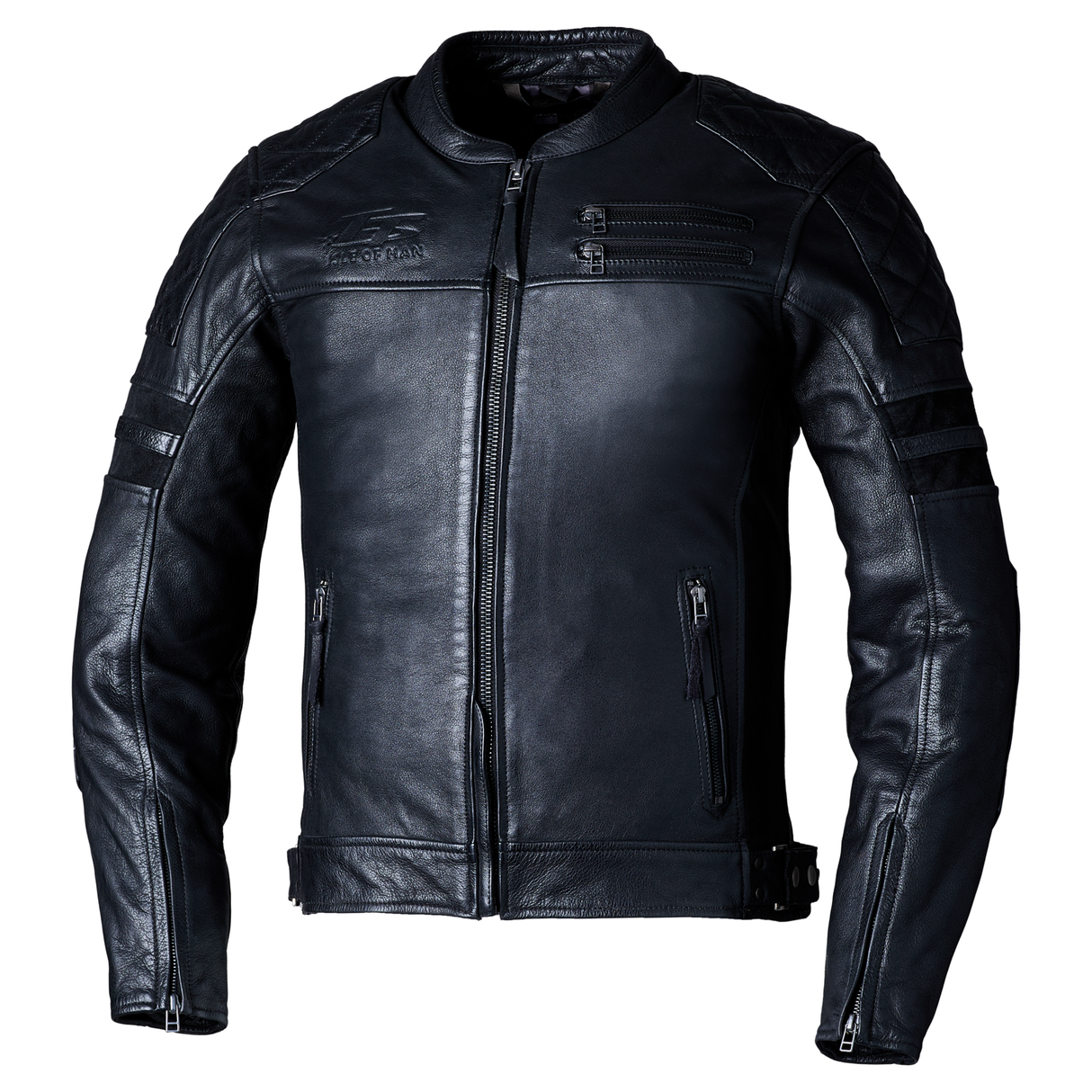 IOM TT Hillberry 2 CE Mens Leather Jacket - Black