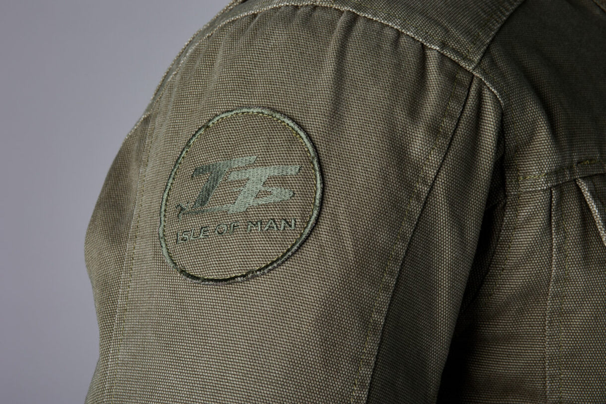 IOM TT Crosby 2 CE Mens Textile Jacket - Olive