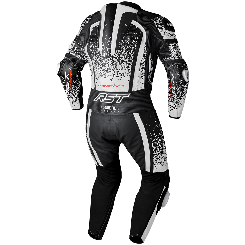 Pro Series Evo Airbag CE Mens Leather Suit - White / Black