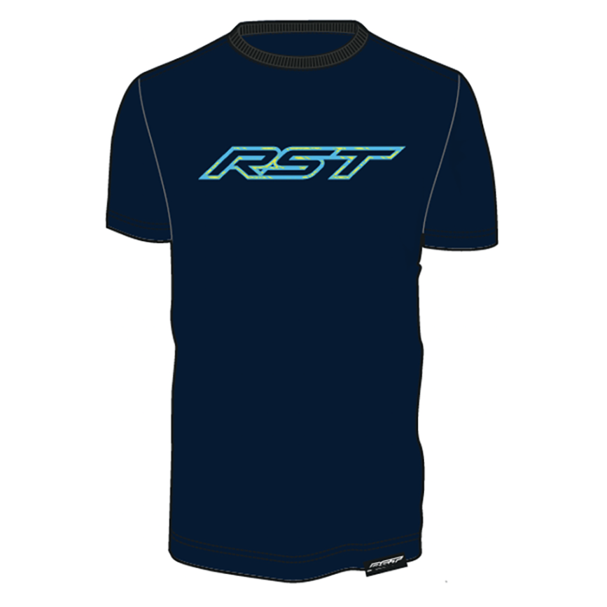 Dazzle Mens T-Shirt - Navy / Aqua / Yellow
