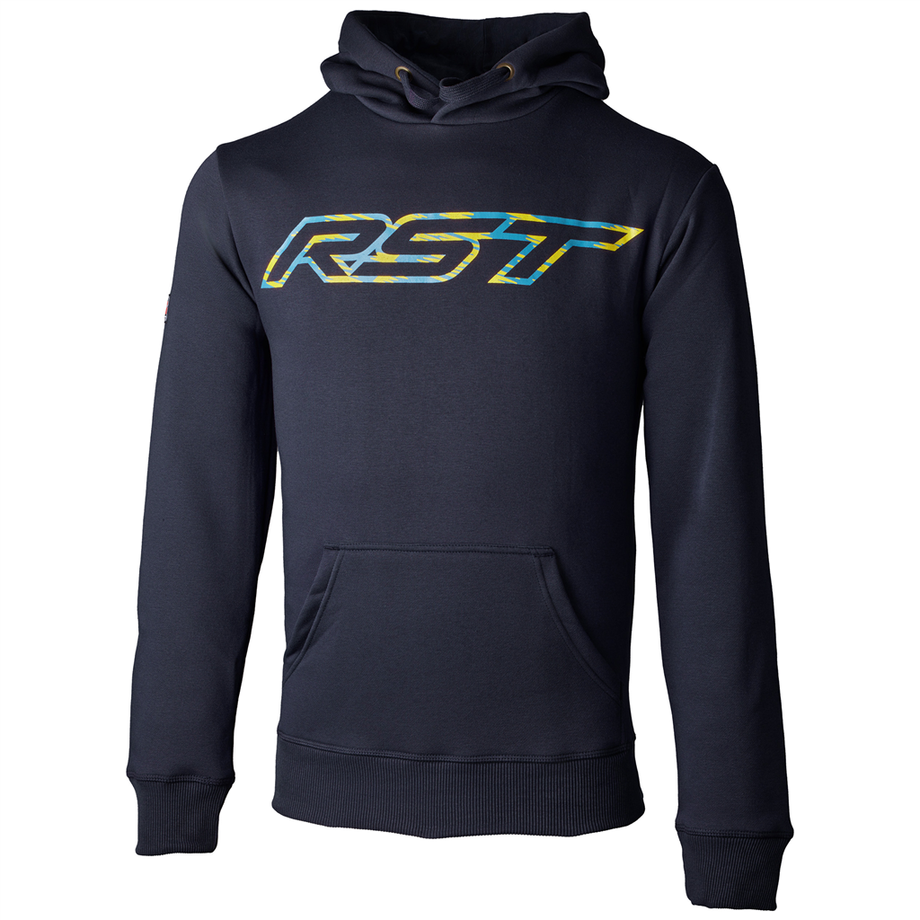 Dazzle Mens Hoodie - Navy / Yellow