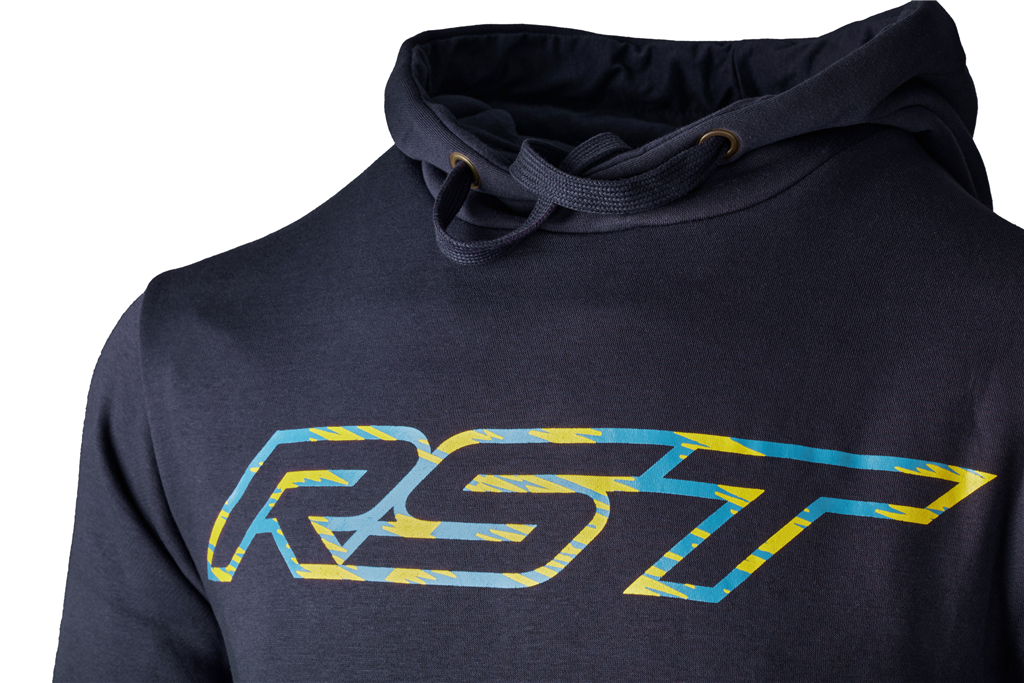 Dazzle Mens Hoodie - Navy / Yellow