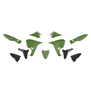 Kove 800 XPro/Rally - Racetech Plastic Kit (7 pcs) - Light Grey / Aquamarine Green / Black