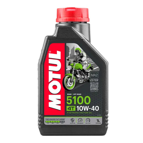 Motul 5100 Semi-Synthetic 10W-40 4-Stroke Engine Oil - 1L
