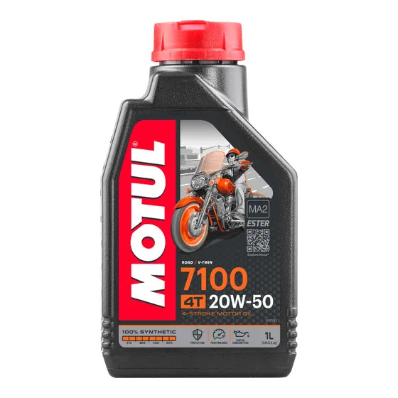 Motul 7100 Synthetic 20W-50 4-Stroke Engine Oil - 1L