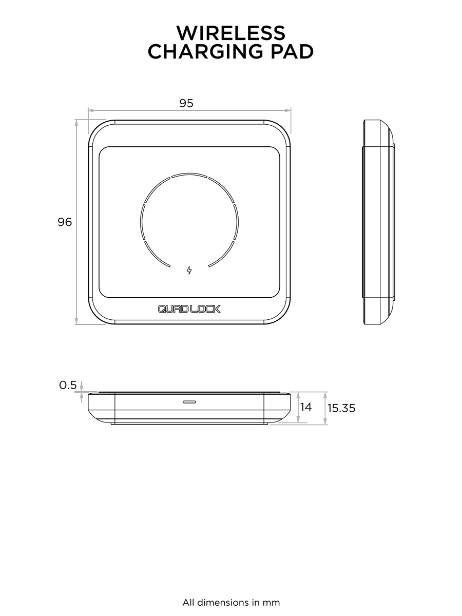 Quad Lock - Home / Office - Wireless Charging Pad
