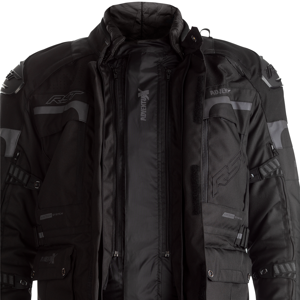 Pro Series Adventure-X CE Mens Textile Jacket - Black / Black