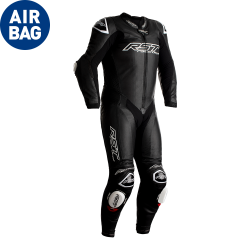 V4.1 Evo Kangaroo Airbag Mens Leather Suit - Black / Black