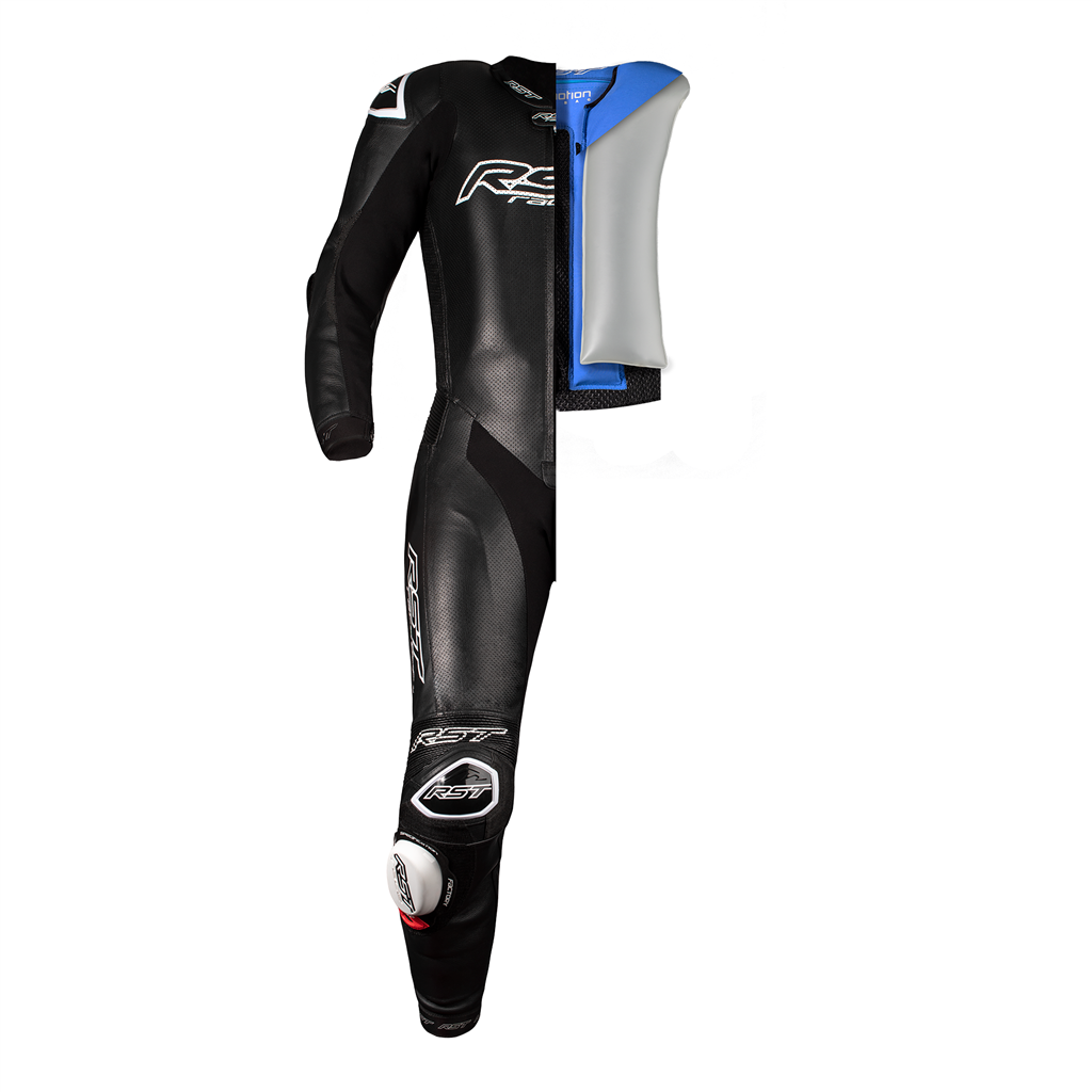 V4.1 Evo Kangaroo Airbag Mens Leather Suit - Black / Black
