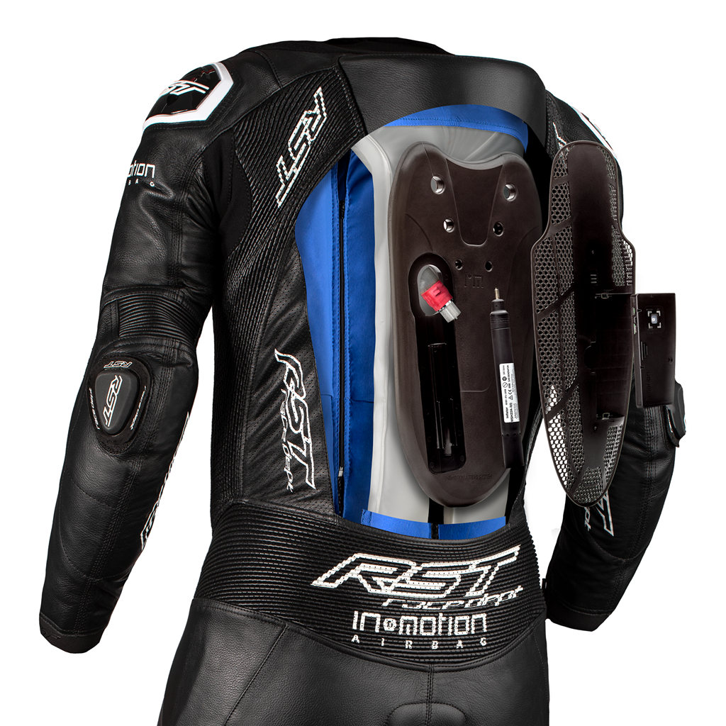 V4.1 Evo Kangaroo Airbag Mens Leather Suit - Black / Black