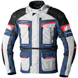 Pro Series Adventure-X CE Mens Textile Jacket - Silver / Blue / Red