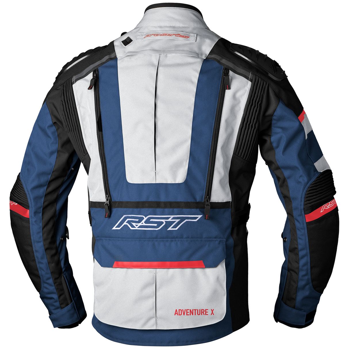 Pro Series Adventure-X CE Mens Textile Jacket - Silver / Blue / Red