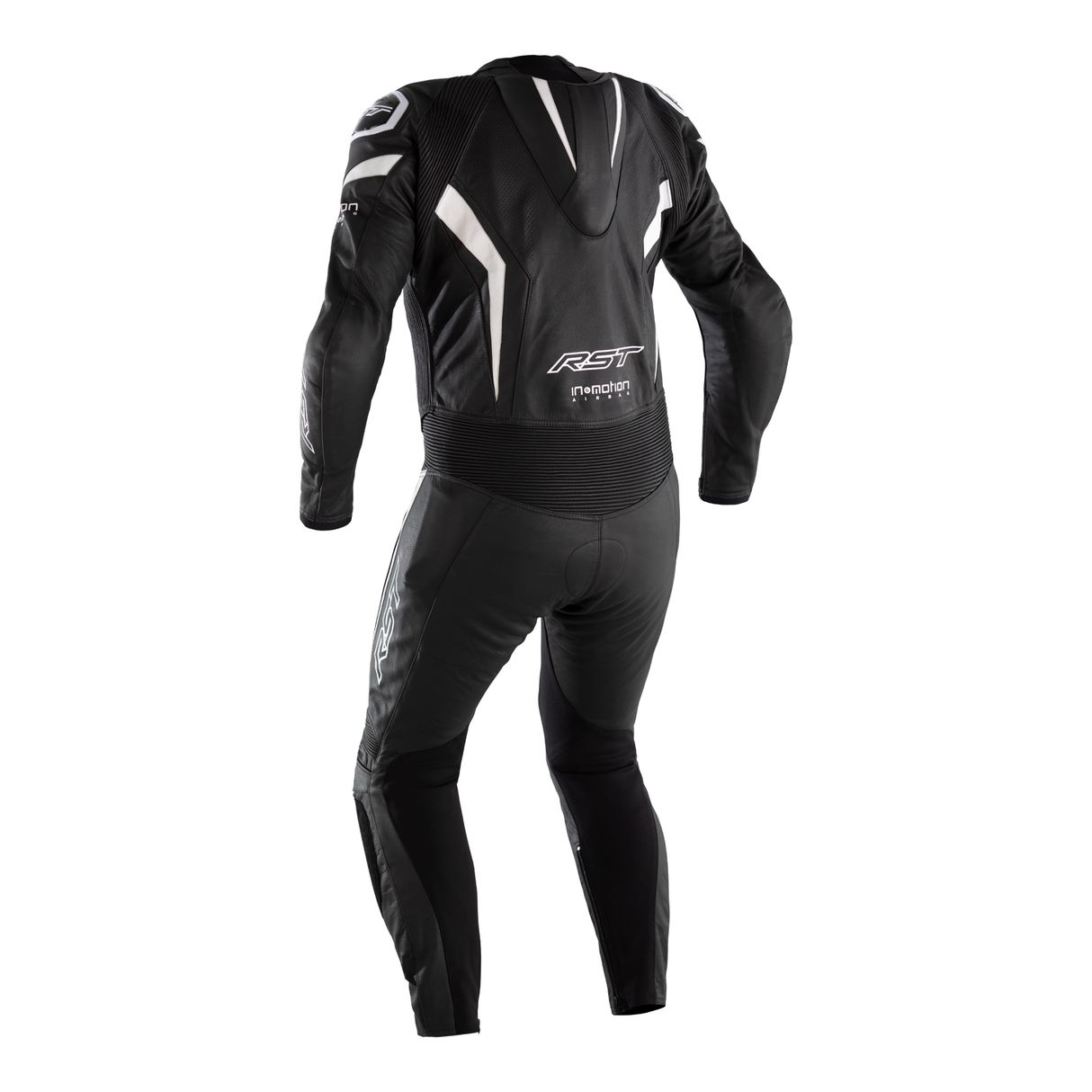 Podium Airbag CE Mens Leather Suit - Black / White / Black