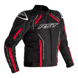 S1 CE Mens Textile Jacket - Black / Red / White