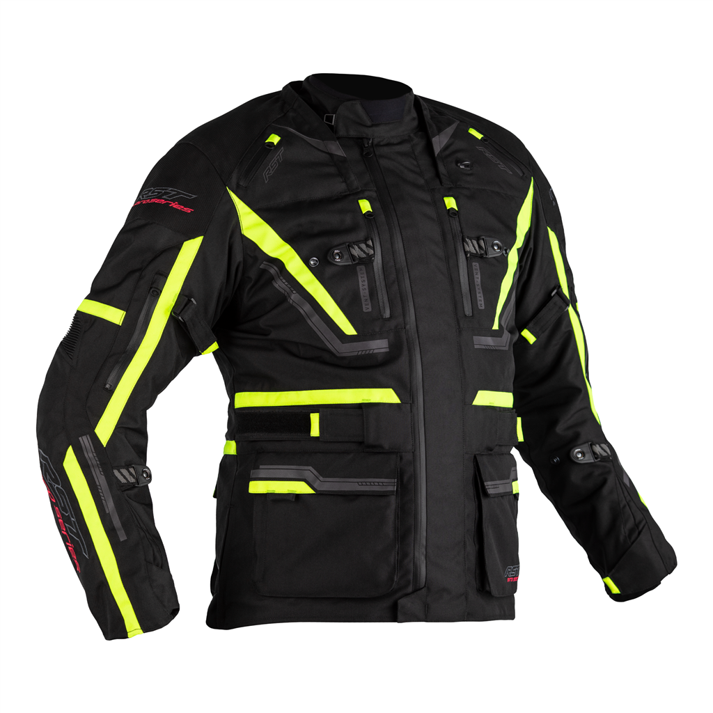 RST Pro Series Paragon 6 Mens Textile Jacket - Black / Flo Yellow