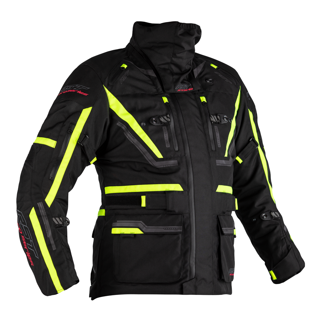 RST Pro Series Paragon 6 Mens Textile Jacket - Black / Flo Yellow