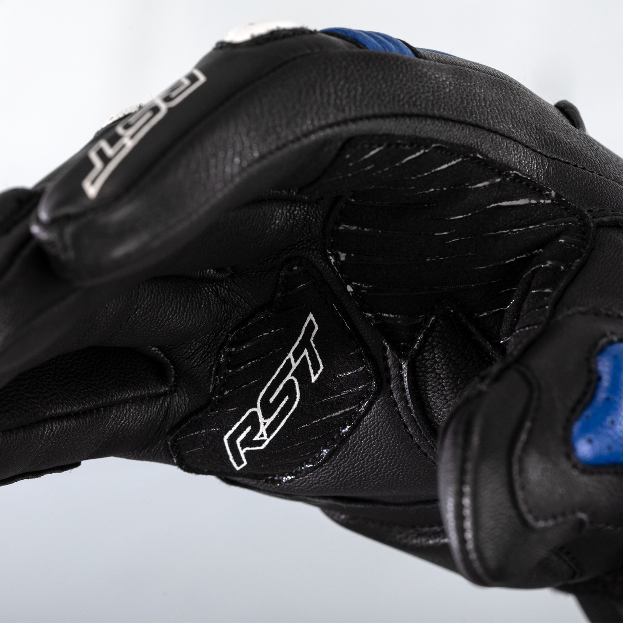 Turbine Leather CE Mens Glove - Black / Blue / White