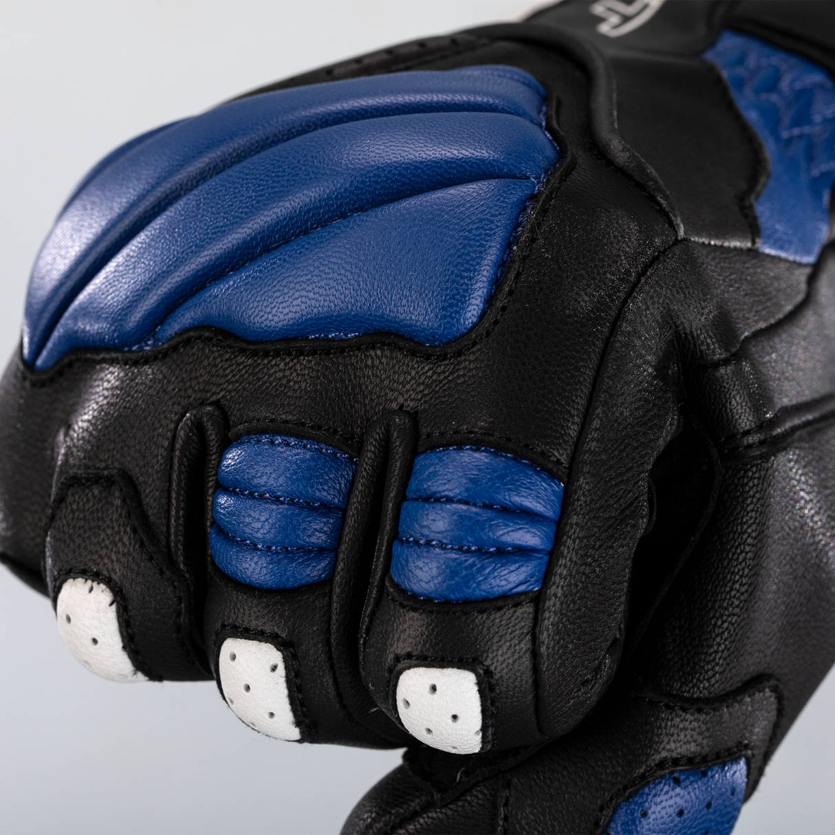 Turbine Leather CE Mens Glove - Black / Blue / White