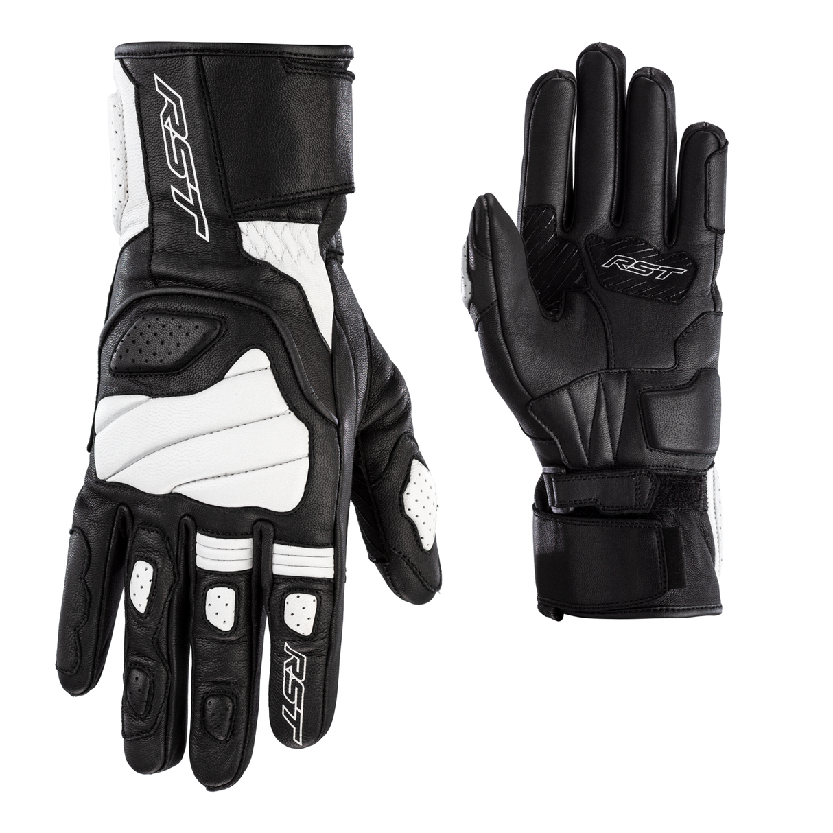 Turbine Leather CE Mens Glove - Black / White / White