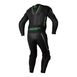 S1 CE Mens Leather Suit - Black / Grey / Neon Green