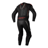 S1 CE Mens Leather Suit - Black / Grey / Red