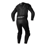 S1 CE Mens Leather Suit - Black / Black / White