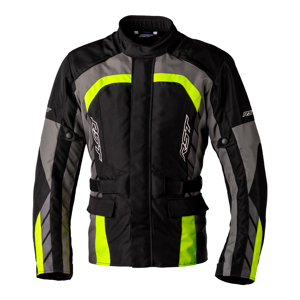 RST Alpha 5 CE Mens Textile Jacket - Black / Flo Yellow
