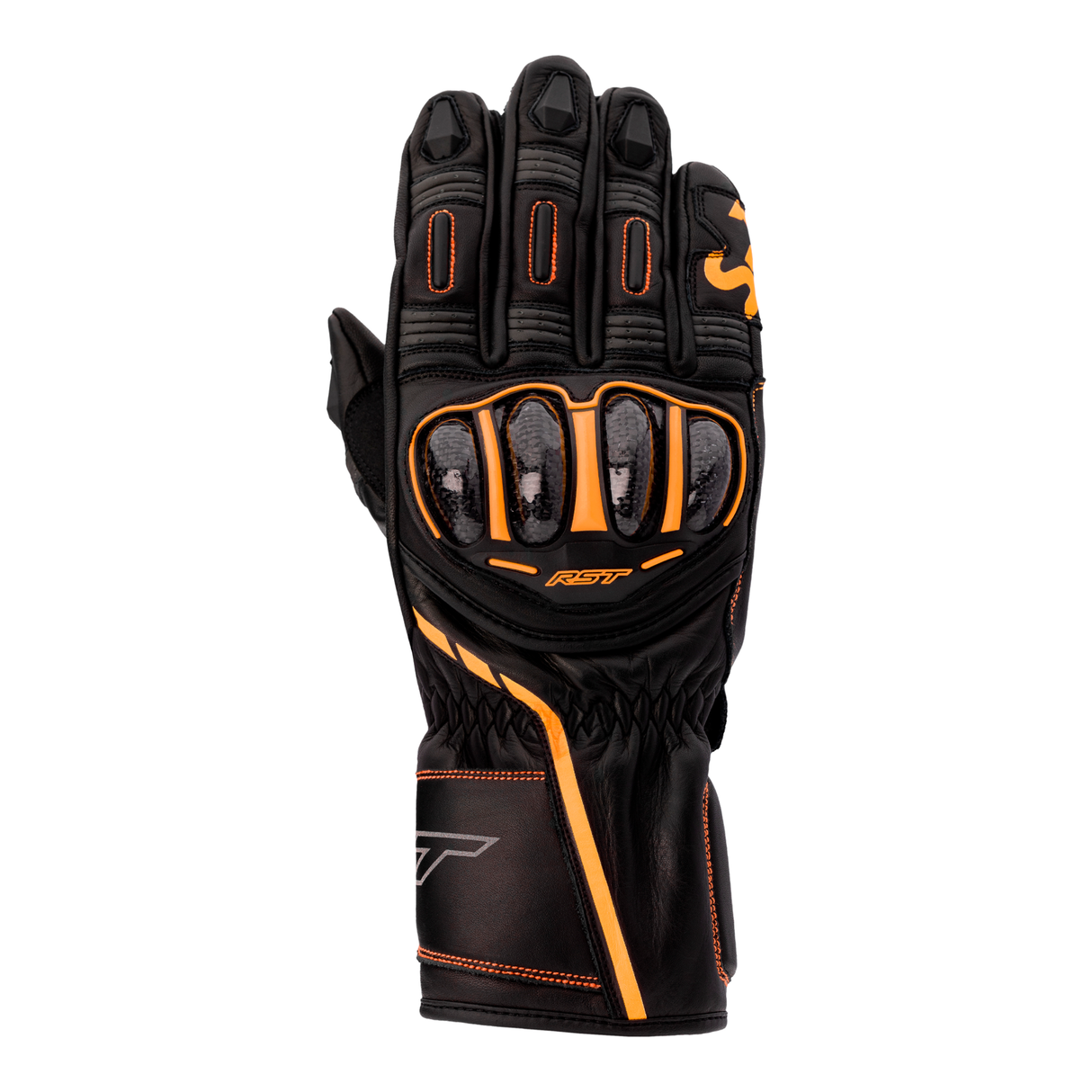 S1 CE Mens Glove - Black / Grey / Neon Orange