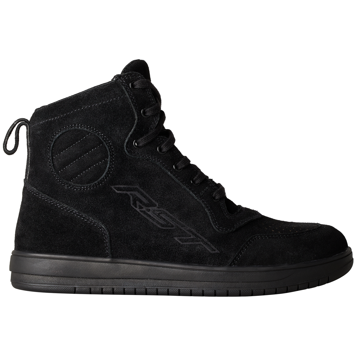 HiTop Moto Sneaker Mens CE Boot - Black Suede