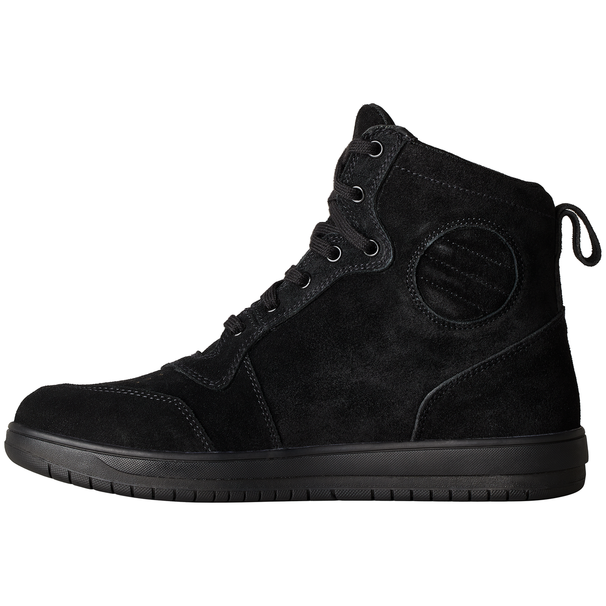 HiTop Moto Sneaker Mens CE Boot - Black Suede