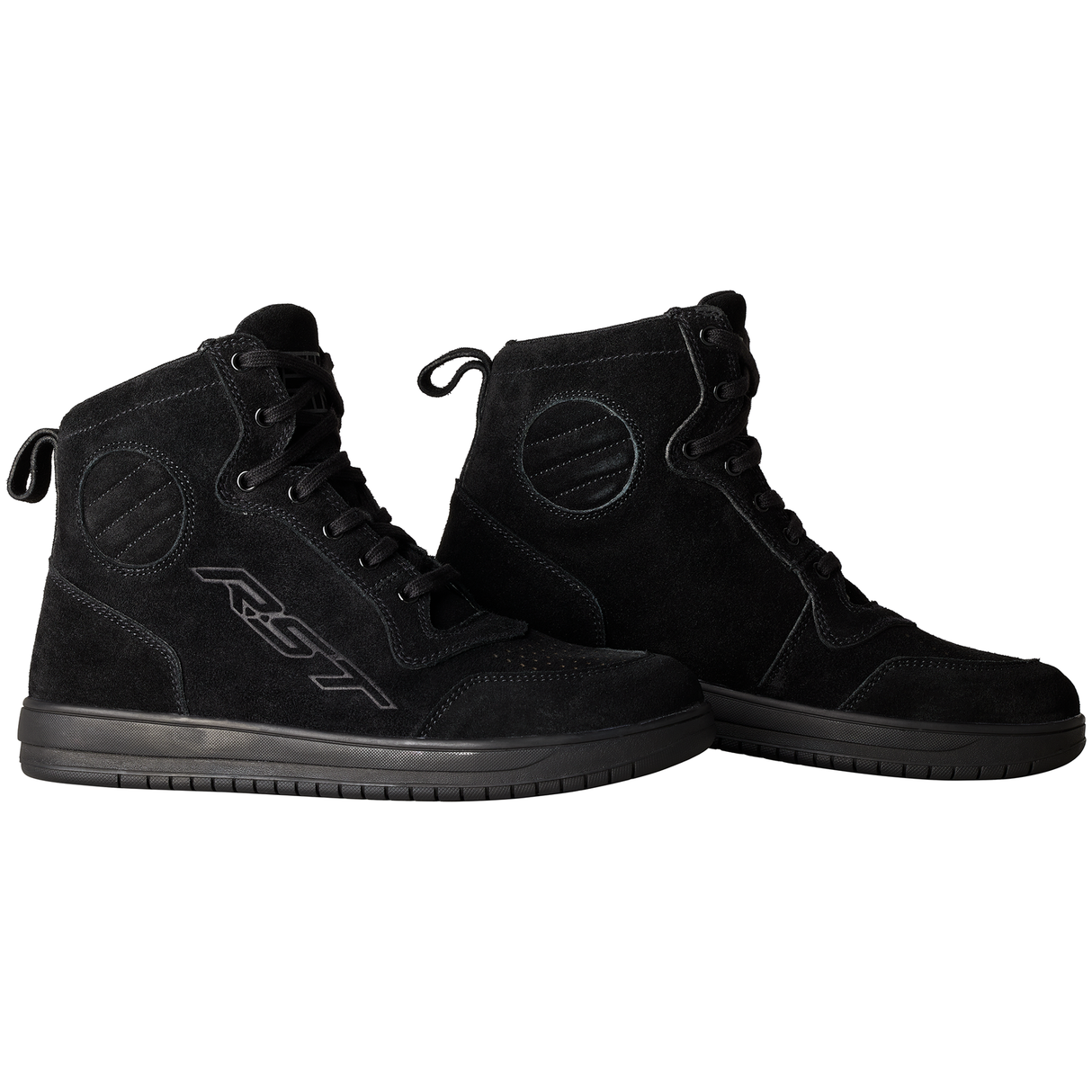 HiTop Moto Sneaker Mens CE Boot - Black Suede