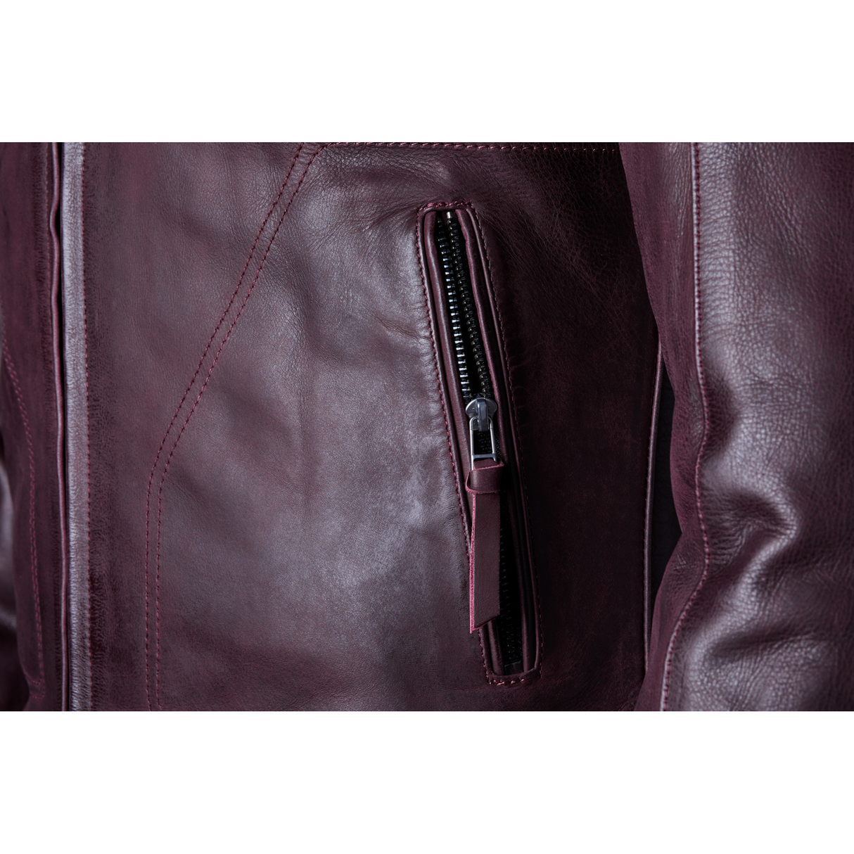 IOM TT Brandish 2 CE Mens Leather Jacket - Oxblood