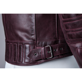 IOM TT Brandish 2 CE Mens Leather Jacket - Oxblood