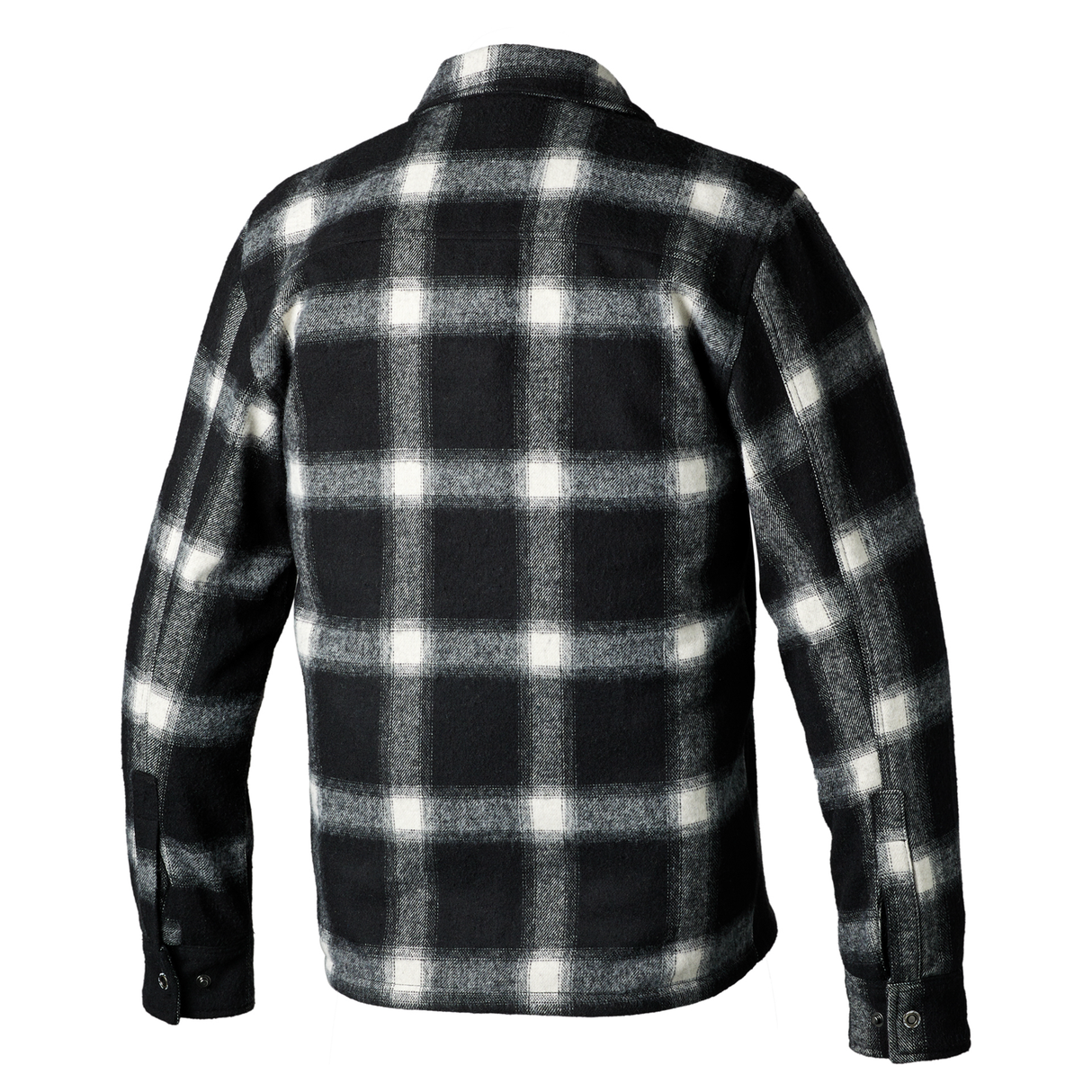 Brushed CE Mens Textile Shirt - Black / White Check