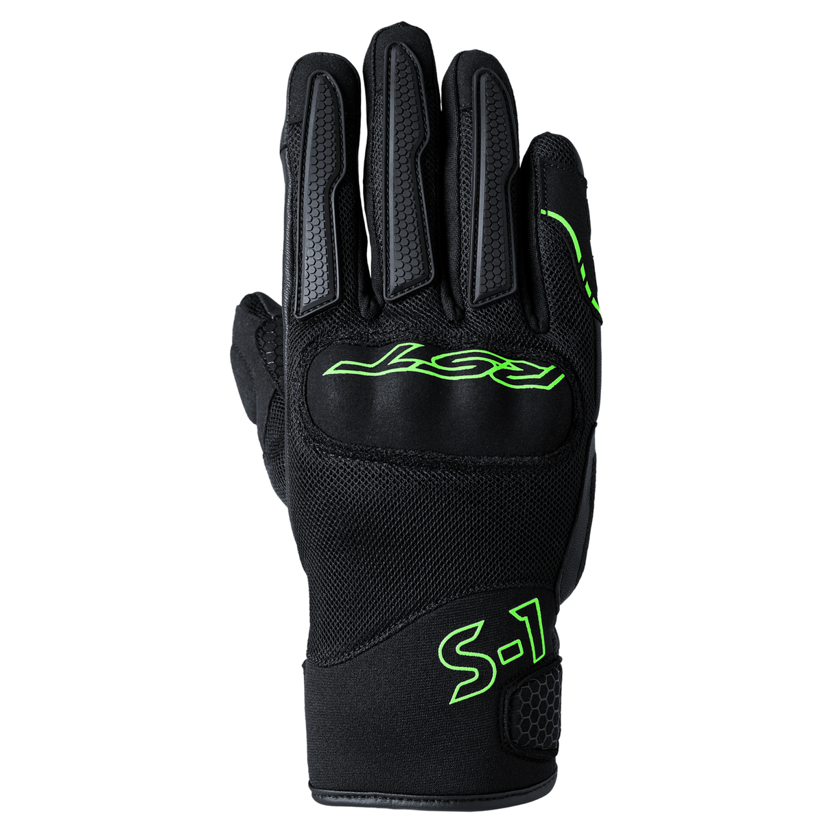 S1 Mesh CE Mens Glove - Black / Neon Green