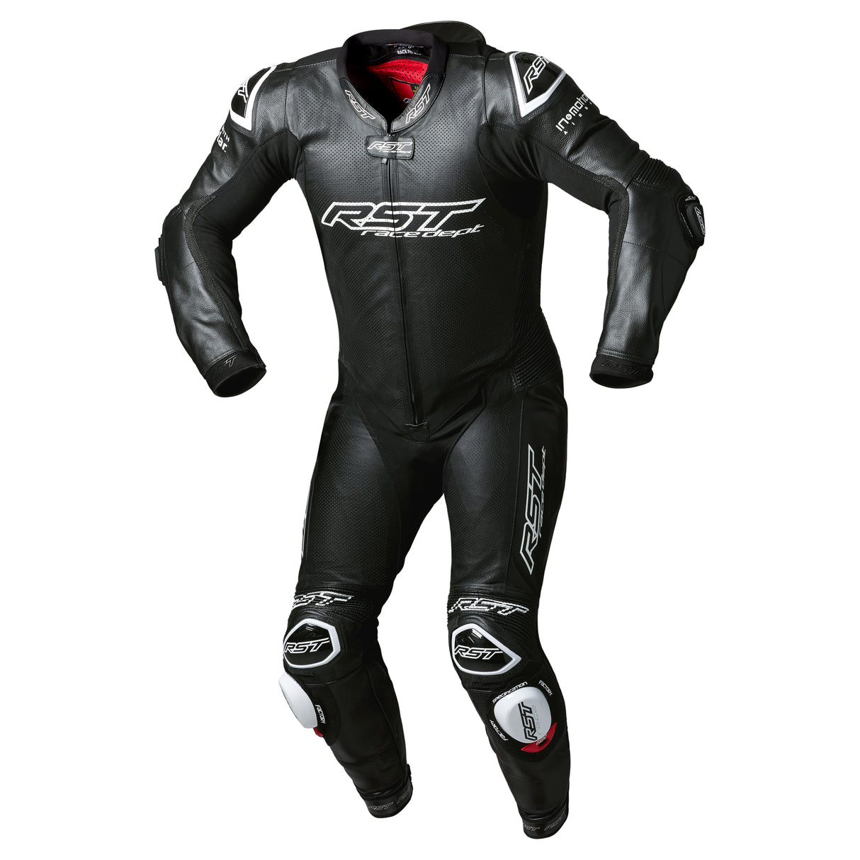 V4.1 Evo Kangaroo Airbag Mens Leather Suit - Black / Black
