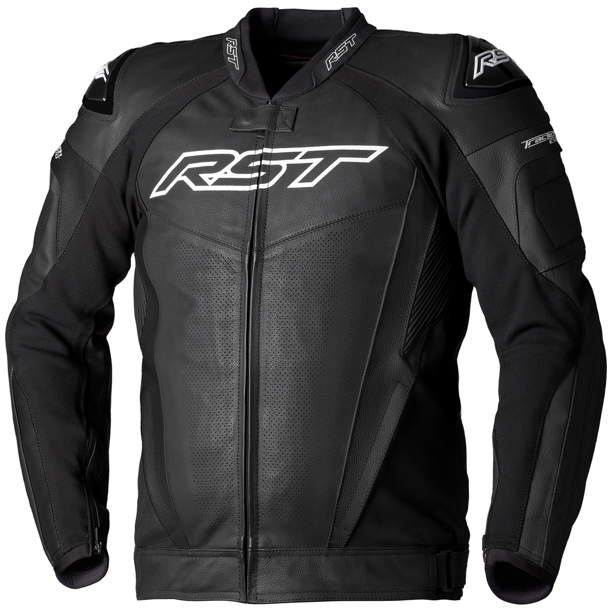 Tractech Evo 5 CE Mens Leather Jacket - Black / Black / Black