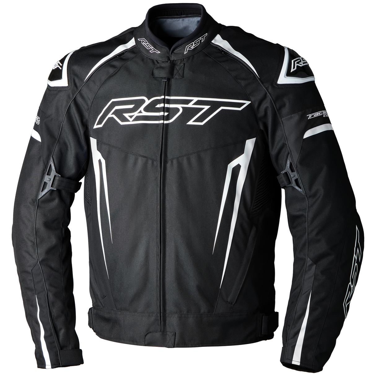 Tractech Evo 5 CE Mens Textile Jacket - Black / White / Black