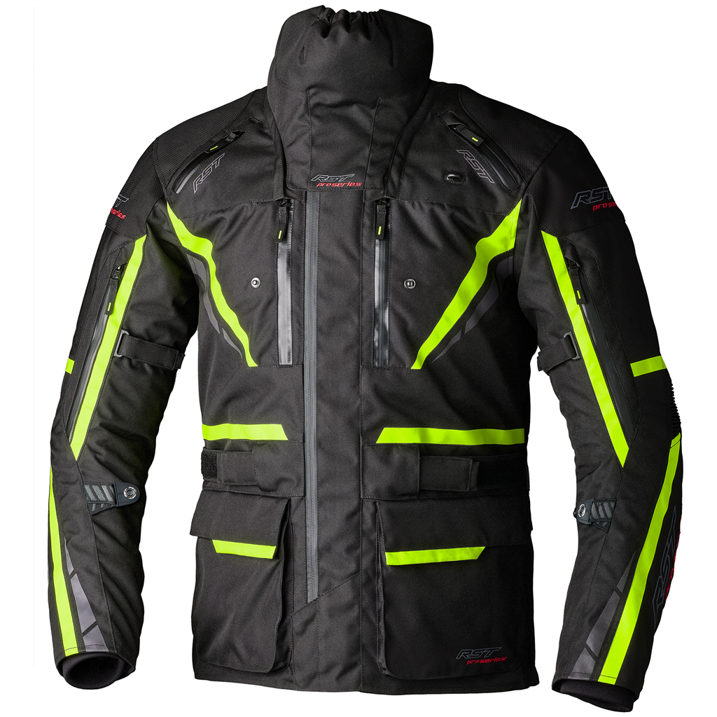 RST Pro Series Paragon 7 CE Mens Textile Jacket - Black / Flo Yellow