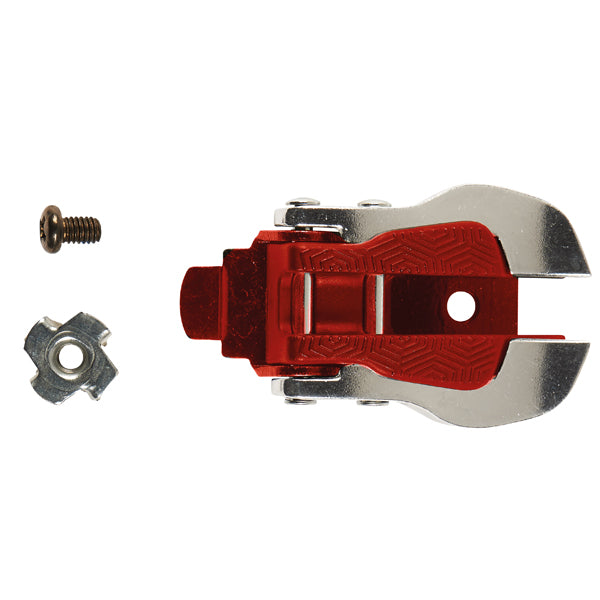 TCX Aluminium + Nylon Buckle - Silver / Red