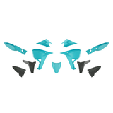 Kove 800 XPro/Rally - Racetech Plastic Kit (7 pcs) - Light Grey / Aquamarine Green / Black